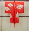 Photo2: N0611B Used Japanese women   Red Kids / Silk. Peony,   (Grade C) (2)
