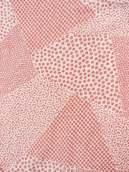 Photo3: N0611E Vintage Japanese women   White JUBAN undergarment / Synthetic. Flower   (Grade B) (3)