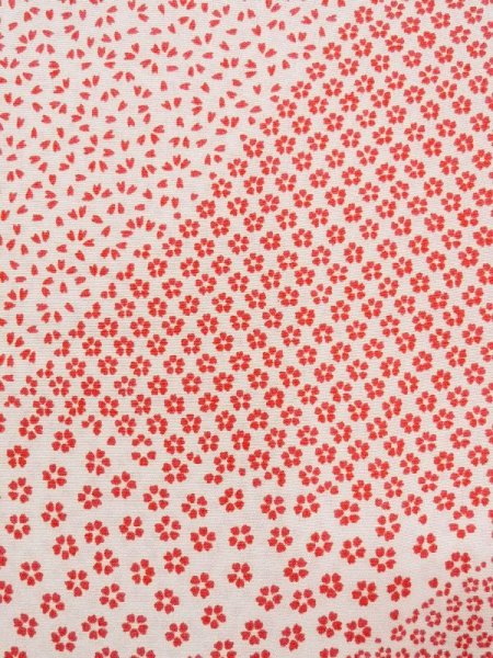 Photo5: N0611E Vintage Japanese women   White JUBAN undergarment / Synthetic. Flower   (Grade B) (5)