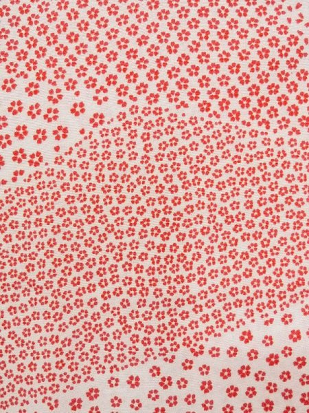 Photo6: N0611E Vintage Japanese women   White JUBAN undergarment / Synthetic. Flower   (Grade B) (6)