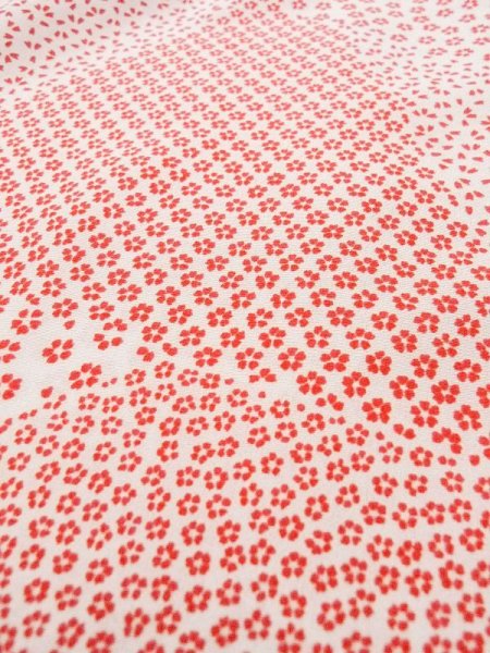 Photo9: N0611E Vintage Japanese women   White JUBAN undergarment / Synthetic. Flower   (Grade B) (9)