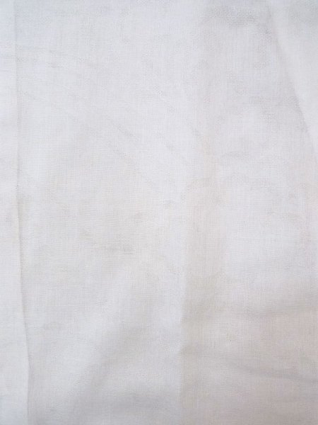 Photo4: Mint N0611F Vintage Japanese women   White JUBAN undergarment / Cotton. Cloud Rainbow design  (Grade A) (4)