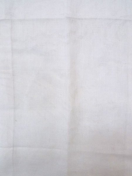 Photo5: Mint N0611F Vintage Japanese women   White JUBAN undergarment / Cotton. Cloud Rainbow design  (Grade A) (5)