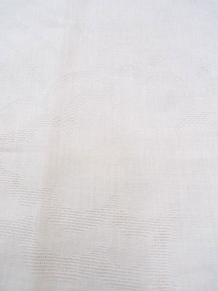 Photo9: Mint N0611F Vintage Japanese women   White JUBAN undergarment / Cotton. Cloud Rainbow design  (Grade A) (9)