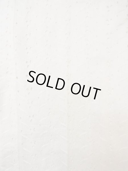 Photo3: N0611G Vintage Japanese women   White JUBAN undergarment / Cotton. Flower, Lace fabric  (Grade C) (3)