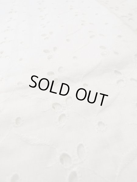 Photo10: N0611G Vintage Japanese women   White JUBAN undergarment / Cotton. Flower, Lace fabric  (Grade C) (10)