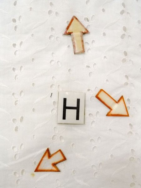 Photo21: N0611G Vintage Japanese women   White JUBAN undergarment / Cotton. Flower, Lace fabric  (Grade C) (21)