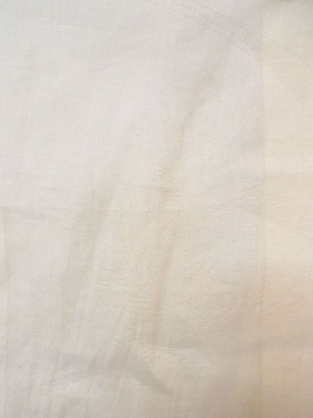 Photo3: Mint N0611H Vintage Japanese women   White JUBAN undergarment / Linen. Tall grass,   (Grade A) (3)