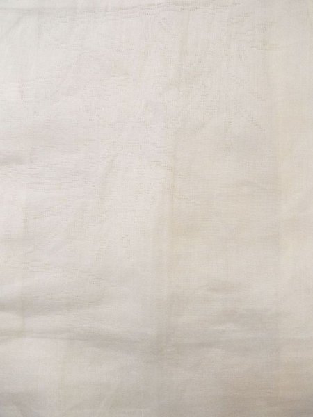 Photo4: Mint N0611H Vintage Japanese women   White JUBAN undergarment / Linen. Tall grass,   (Grade A) (4)