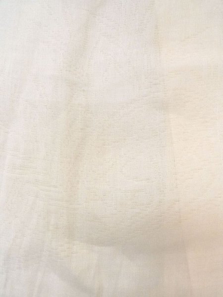 Photo6: Mint N0611H Vintage Japanese women   White JUBAN undergarment / Linen. Tall grass,   (Grade A) (6)