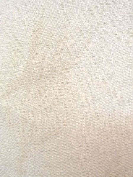 Photo7: Mint N0611H Vintage Japanese women   White JUBAN undergarment / Linen. Tall grass,   (Grade A) (7)