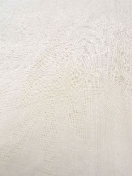 Photo8: Mint N0611H Vintage Japanese women   White JUBAN undergarment / Linen. Tall grass,   (Grade A) (8)
