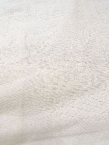 Photo9: Mint N0611H Vintage Japanese women   White JUBAN undergarment / Linen. Tall grass,   (Grade A) (9)