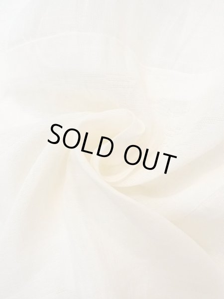 Photo10: Mint N0611H Vintage Japanese women   White JUBAN undergarment / Linen. Tall grass,   (Grade A) (10)