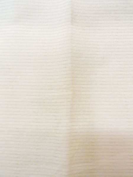 Photo7: N0611I Vintage Japanese women   Off White JUBAN undergarment / Silk. Stripes   (Grade B) (7)