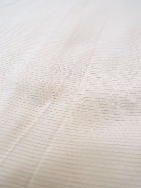 Photo8: N0611I Vintage Japanese women   Off White JUBAN undergarment / Silk. Stripes   (Grade B) (8)