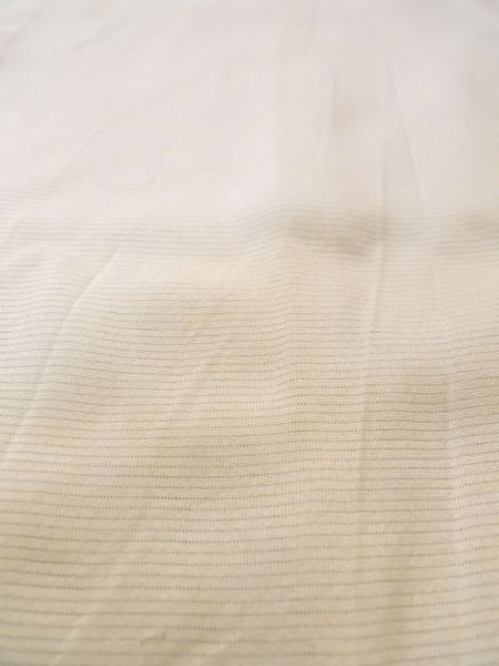 Photo9: N0611I Vintage Japanese women   Off White JUBAN undergarment / Silk. Stripes   (Grade B) (9)
