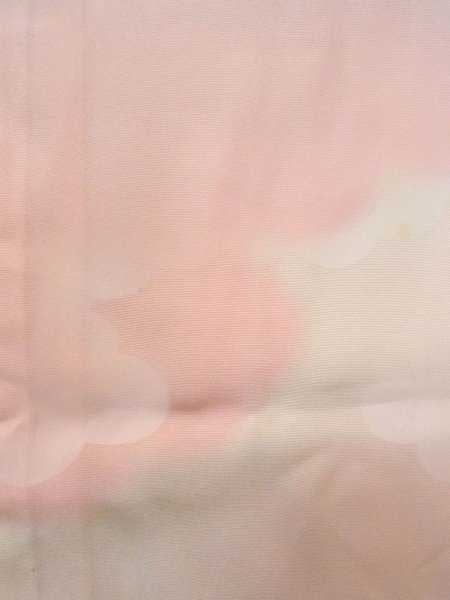 Photo7: N0611J Vintage Japanese women  Light Pink JUBAN undergarment / Silk. Gradation   (Grade C) (7)