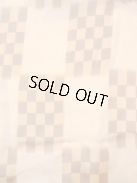 Photo3: N0611M Vintage Japanese women   Beige JUBAN undergarment / Silk. Quadrangle There is an impression of use.  (Grade C) (3)