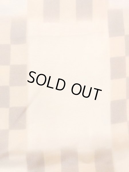 Photo6: N0611M Vintage Japanese women   Beige JUBAN undergarment / Silk. Quadrangle There is an impression of use.  (Grade C) (6)