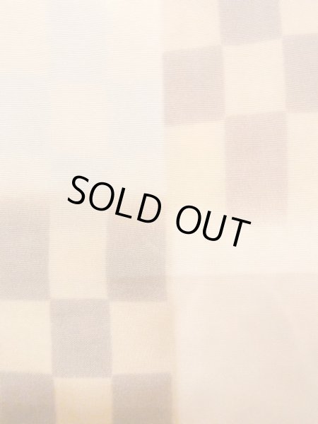 Photo7: N0611M Vintage Japanese women   Beige JUBAN undergarment / Silk. Quadrangle There is an impression of use.  (Grade C) (7)