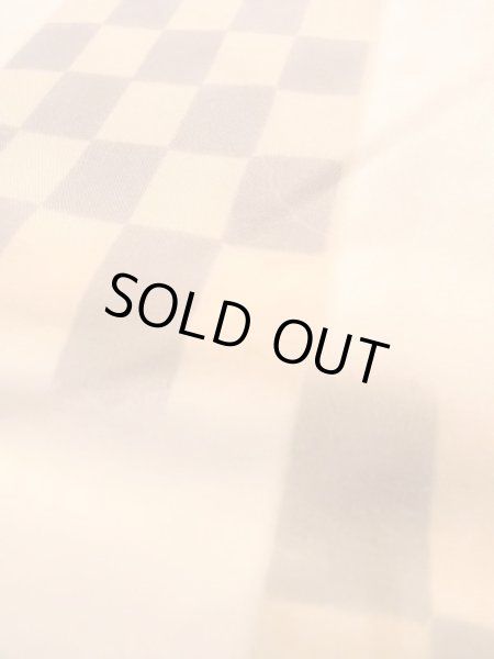 Photo9: N0611M Vintage Japanese women   Beige JUBAN undergarment / Silk. Quadrangle There is an impression of use.  (Grade C) (9)