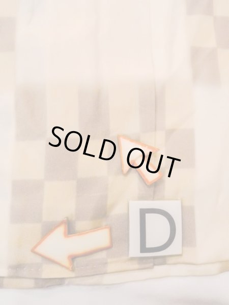 Photo17: N0611M Vintage Japanese women   Beige JUBAN undergarment / Silk. Quadrangle There is an impression of use.  (Grade C) (17)