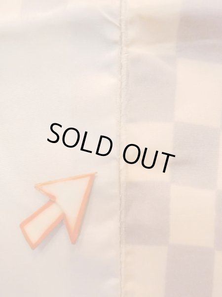 Photo22: N0611M Vintage Japanese women   Beige JUBAN undergarment / Silk. Quadrangle There is an impression of use.  (Grade C) (22)