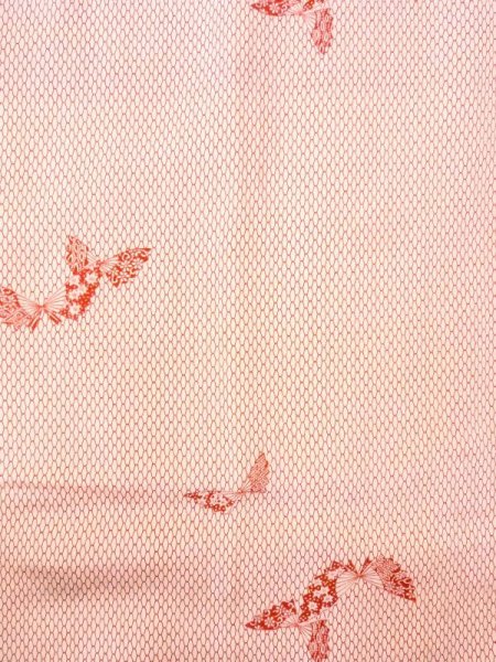 Photo4: N0611N Vintage Japanese women   Ivory JUBAN undergarment / Silk. MOMIJI maple leaf,   (Grade B) (4)