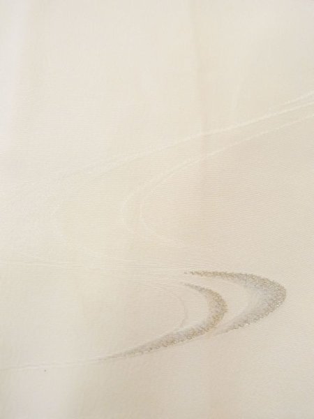 Photo7: N0611O Vintage Japanese women   Ivory JUBAN undergarment / Silk. River,   (Grade C) (7)