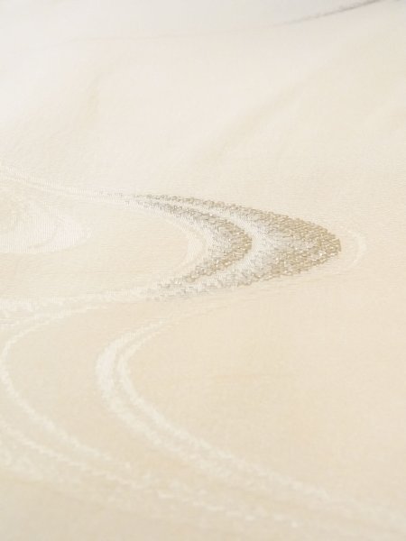 Photo9: N0611O Vintage Japanese women   Ivory JUBAN undergarment / Silk. River,   (Grade C) (9)