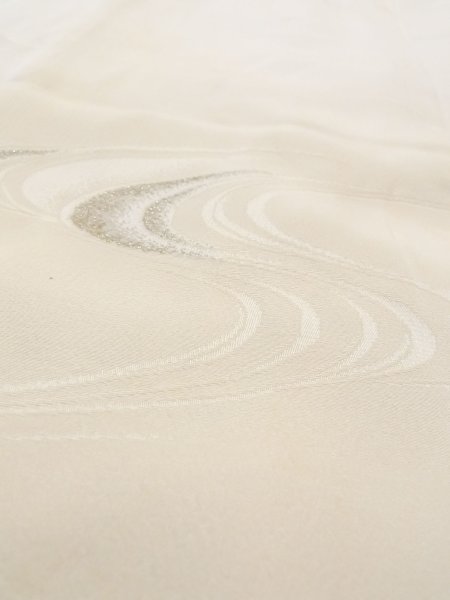 Photo10: N0611O Vintage Japanese women   Ivory JUBAN undergarment / Silk. River,   (Grade C) (10)