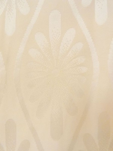 Photo6: N0611P Vintage Japanese women   Ivory JUBAN undergarment / Silk. Chrysanthemum,   (Grade C) (6)