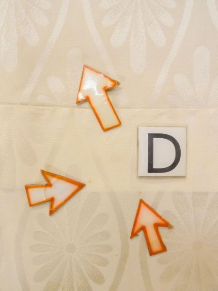 Photo17: N0611P Vintage Japanese women   Ivory JUBAN undergarment / Silk. Chrysanthemum,   (Grade C) (17)