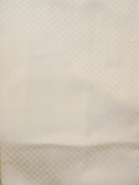 Photo4: N0611Q Vintage Japanese women  Shiny Ivory JUBAN undergarment / Silk. Dapple pattern   (Grade C) (4)