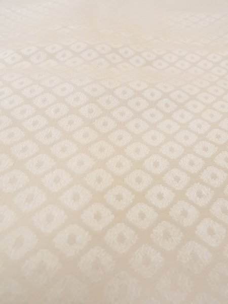 Photo9: N0611Q Vintage Japanese women  Shiny Ivory JUBAN undergarment / Silk. Dapple pattern   (Grade C) (9)