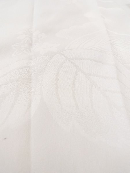 Photo10: N0611R Vintage Japanese women  Shiny White JUBAN undergarment / Synthetic. KIRI paulownia,   (Grade C) (10)