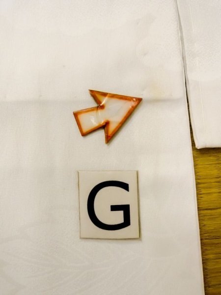 Photo20: N0611R Vintage Japanese women  Shiny White JUBAN undergarment / Synthetic. KIRI paulownia,   (Grade C) (20)