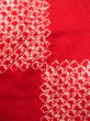 Photo7: N0611S Vintage Japanese women  Shiny Red JUBAN undergarment / Silk. Dapple pattern   (Grade B) (7)