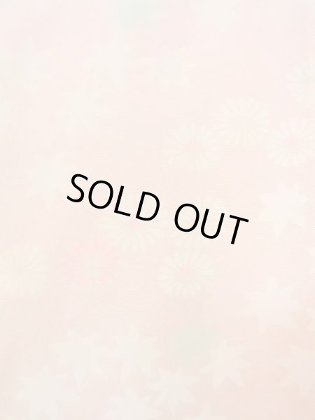 Photo7: N0611W Vintage Japanese women  Pale Pink JUBAN undergarment / Silk. Chrysanthemum,   (Grade D) (7)