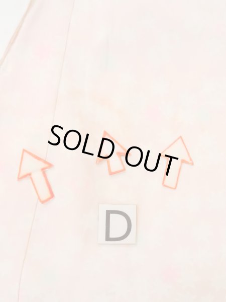 Photo17: N0611W Vintage Japanese women  Pale Pink JUBAN undergarment / Silk. Chrysanthemum,   (Grade D) (17)