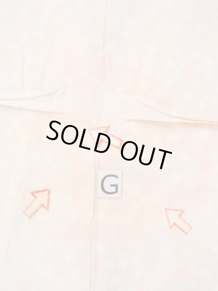 Photo20: N0611W Vintage Japanese women  Pale Pink JUBAN undergarment / Silk. Chrysanthemum,   (Grade D) (20)