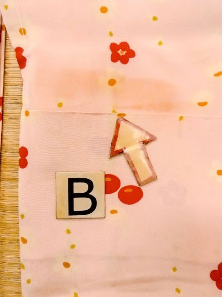 Photo15: N0611X Vintage Japanese women  Pale Pink JUBAN undergarment / Silk. Flower   (Grade C) (15)