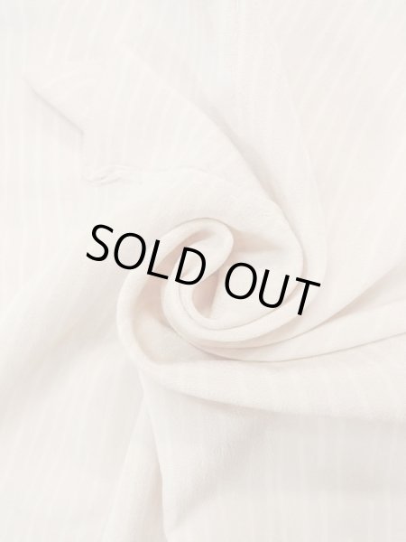 Photo9: N0624B Vintage Japanese Kimono   Ivory Cutting cloth Line Silk. (Grade C) (9)