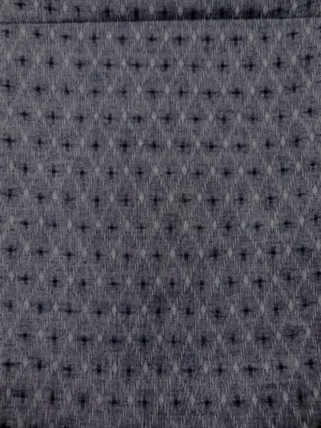 Photo4: Mint N0624G Vintage Japanese Kimono   Gray Cutting cloth Lozenges Silk. (Grade A) (4)