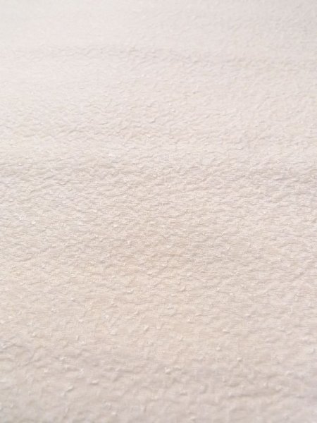 Photo6: N0624H Vintage Japanese Kimono   Ivory Cutting cloth  Silk. (Grade C) (6)