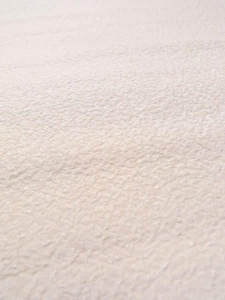 Photo8: N0624H Vintage Japanese Kimono   Ivory Cutting cloth  Silk. (Grade C) (8)