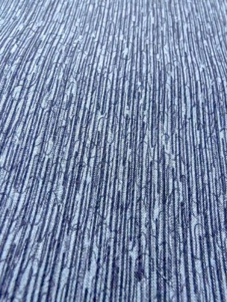 Photo6: N0624M Vintage Japanese Kimono  Grayish Light Blue Cutting cloth Line Cotton. (Grade A) (6)