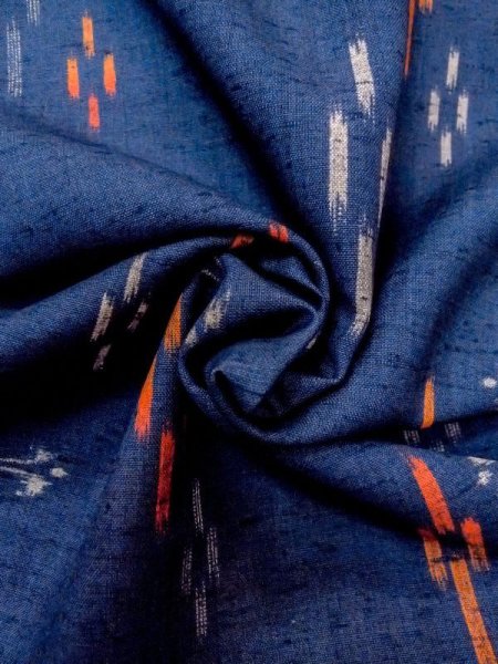 Photo11: N0624Q Vintage Japanese Kimono   Navy Blue Cutting cloth Line Wool. (Grade D) (11)