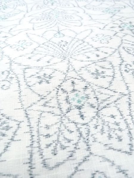 Photo8: N0624U Vintage Japanese Kimono   White Cutting cloth Butterfly Wool. (Grade B) (8)